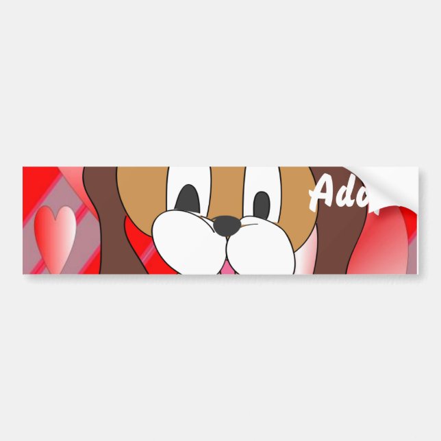 Adesivo Para Carro Gatinho Gato Cachorro Adotar Bumper Sticker (Frente)