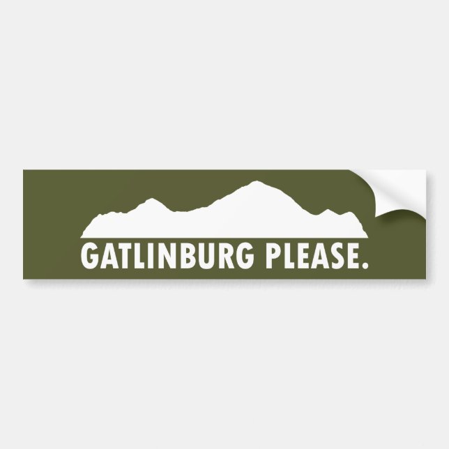 Adesivo Para Carro Gatlinburg Tennessee, por favor (Frente)