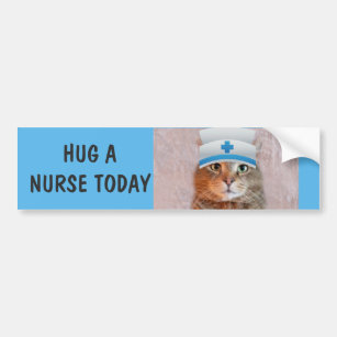 Adesivo Para Carro Gato Enfermeiro Engraçado