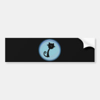 Gato preto bonito no design 3D azul
