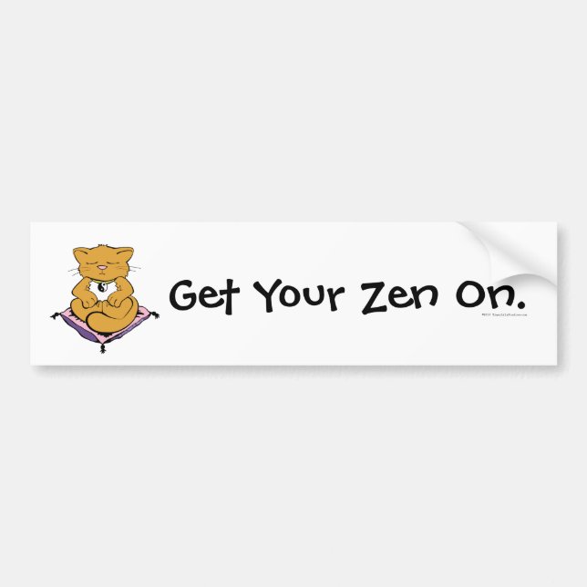 Adesivo Para Carro Gato Zen (Frente)
