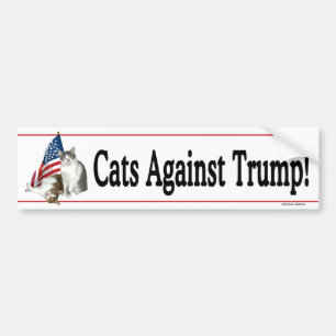 Adesivo Para Carro "Gatos contra o trunfo" Bumpersticker