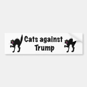 Adesivo Para Carro Gatos contra Trump