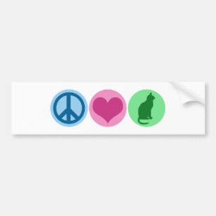 Adesivo Para Carro Gatos do amor da paz
