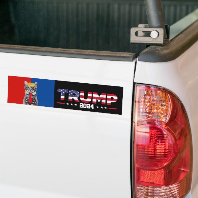 Adesivo Para Carro Gatos Para Trump 2024 | Vance Trump Red Blue (No caminhão)