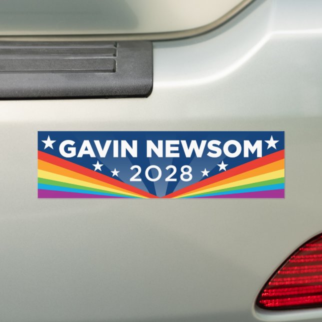 Adesivo Para Carro Gavin Newsom 2028 LGBT (No carro)