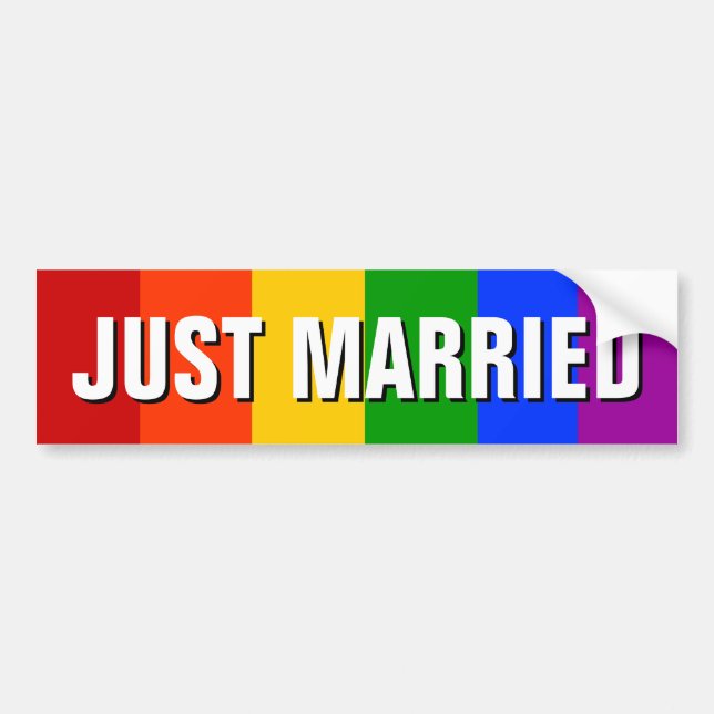 ADESIVO PARA CARRO GAY DO RECEM CASADOS (Frente)