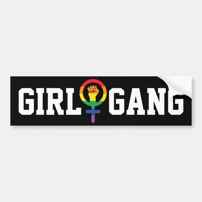Adesivo Para Carro Gay Girl Gang LGBTQIA (Frente)