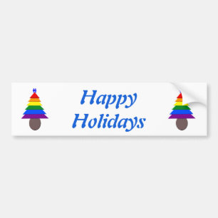 Adesivo Para Carro Gay Homens - Árvore de Natal do Rainbow