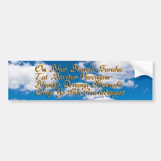 Adesivo Para Carro Gayatri mantra (Frente)