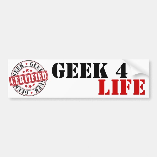 Adesivo Para Carro Geek certificado (Frente)