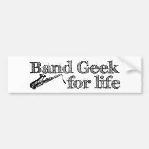 Adesivo Para Carro Geek de Banda Saxofone