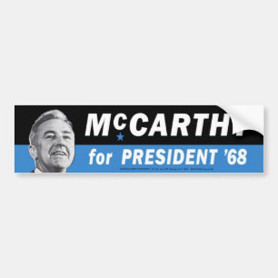 Adesivo Para Carro Gene 1968 McCarthy para o presidente autocolante