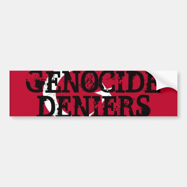 Adesivo Para Carro Genocídio Deniers Bumper Sticker (Frente)