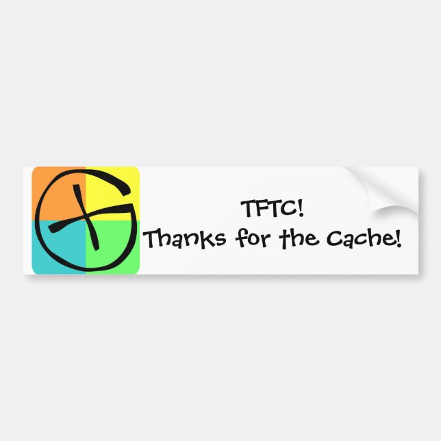 Adesivo Para Carro Geocaching TFTC - Bumpersticker (Frente)