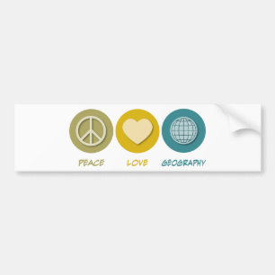 Adesivo Para Carro Geografia do amor da paz