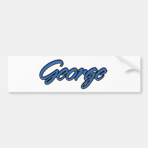 Adesivo Para Carro George Name blue Aufkleber Sticker Autoaufkleber