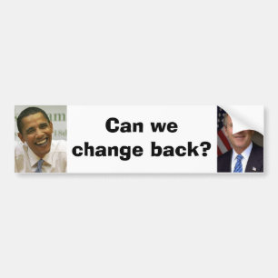 Adesivo Para Carro george-w-Bush, obama, podemos nós mudar para trá