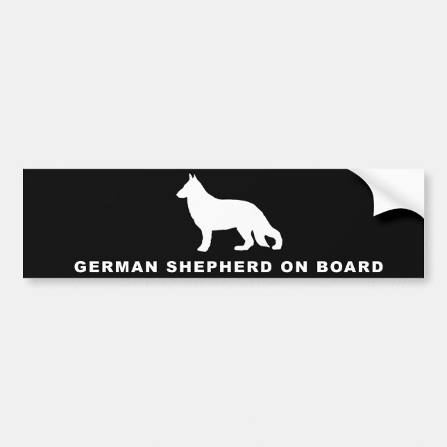 Adesivo Para Carro german shepherd a bordo (Frente)