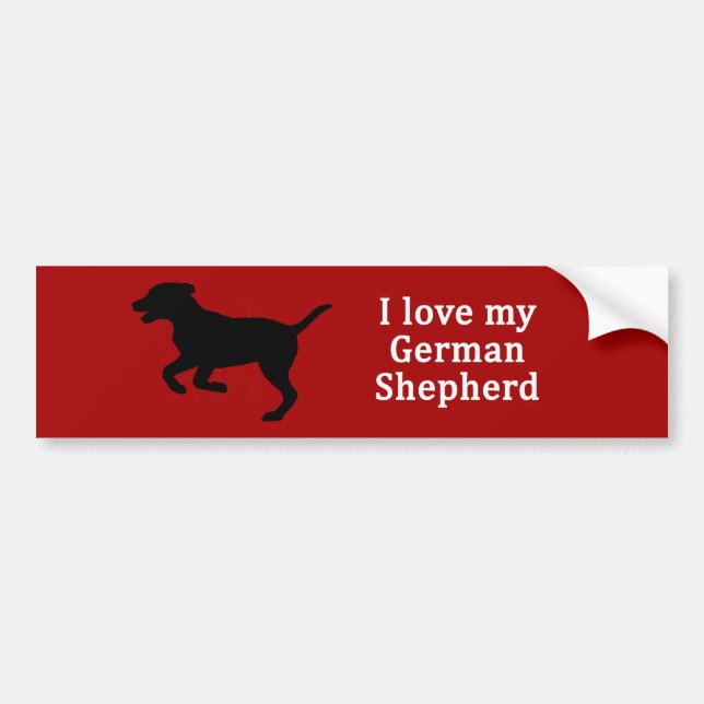 Adesivo Para Carro German shepherd Dog Love (Frente)
