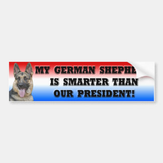 Adesivo Para Carro German shepherd mais esperto do que o presidente