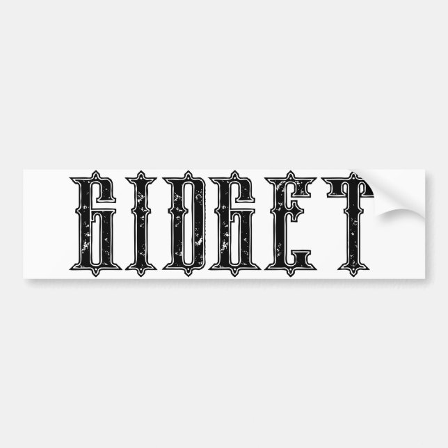 ADESIVO PARA CARRO GIDGET BUMPER STICKER (Frente)
