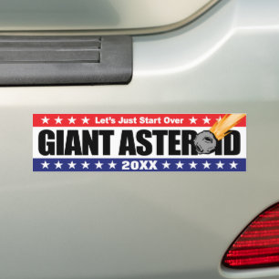 Adesivo Para Carro Gigante Asteroide Vamos Começar de Novo - Mudar An