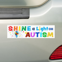 Adesivo Para Carro GIRAR uma Luz no AUTISM