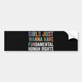 Adesivo Para Carro Girls Just Wanna Have Fundamental Rights