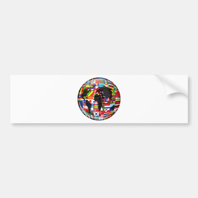 Adesivo Para Carro Globo da bandeira (Frente)