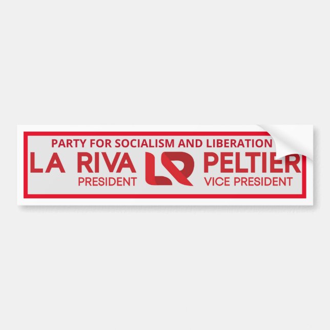 Adesivo Para Carro Gloria La Riva / Leonard Peltier 2020 (Frente)