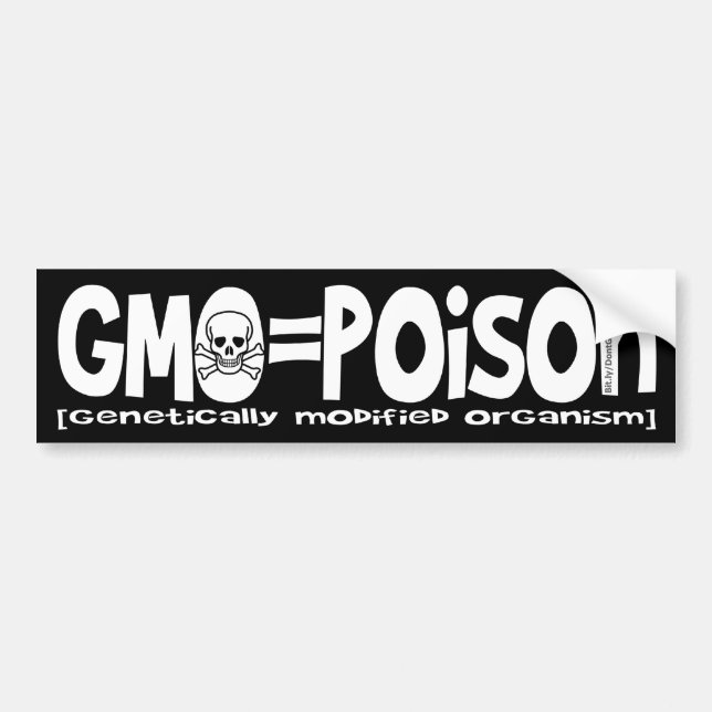 Adesivo Para Carro GMO=Poison (Frente)