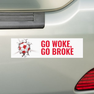 Adesivo Para Carro Go Woke Go Broke Bumper Sticker