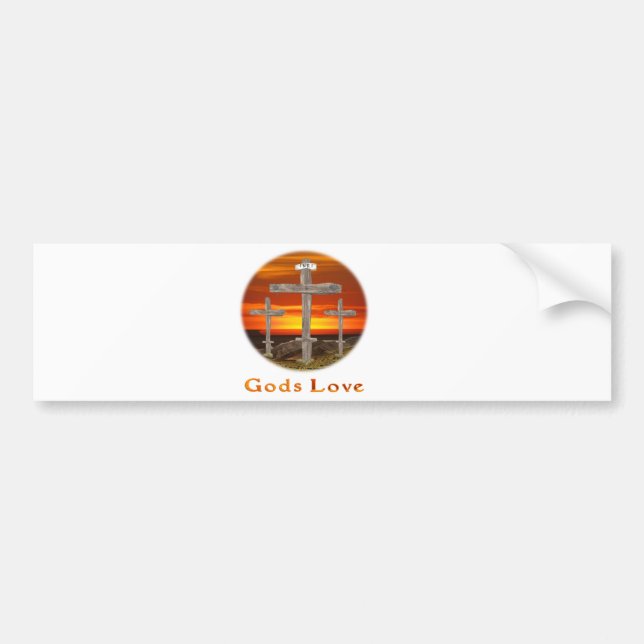 Adesivo Para Carro Gods Love (Frente)