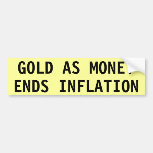 ADESIVO PARA CARRO GOLD AS MONEY ENDS INFLATION