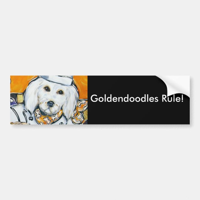 Adesivo Para Carro Goldendoodle (Frente)