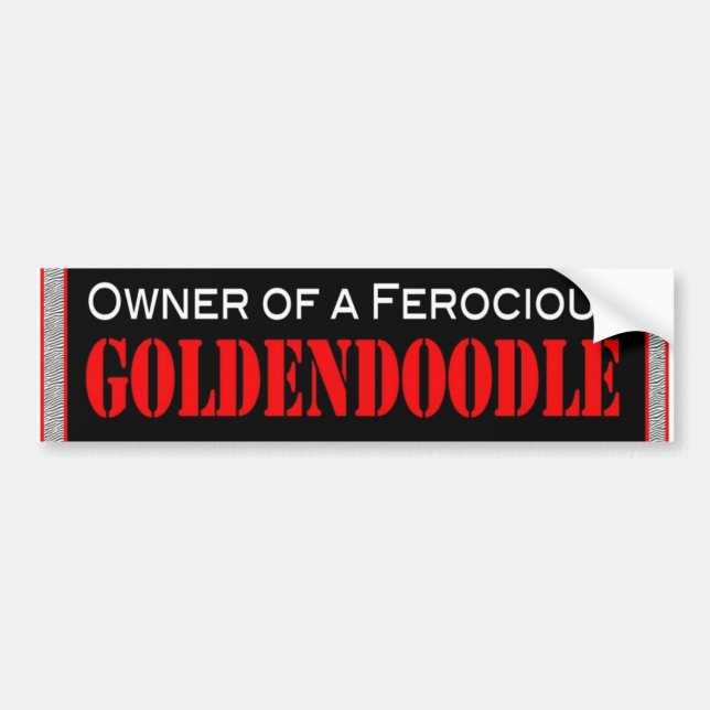 Adesivo Para Carro Goldendoodle feroz (Frente)