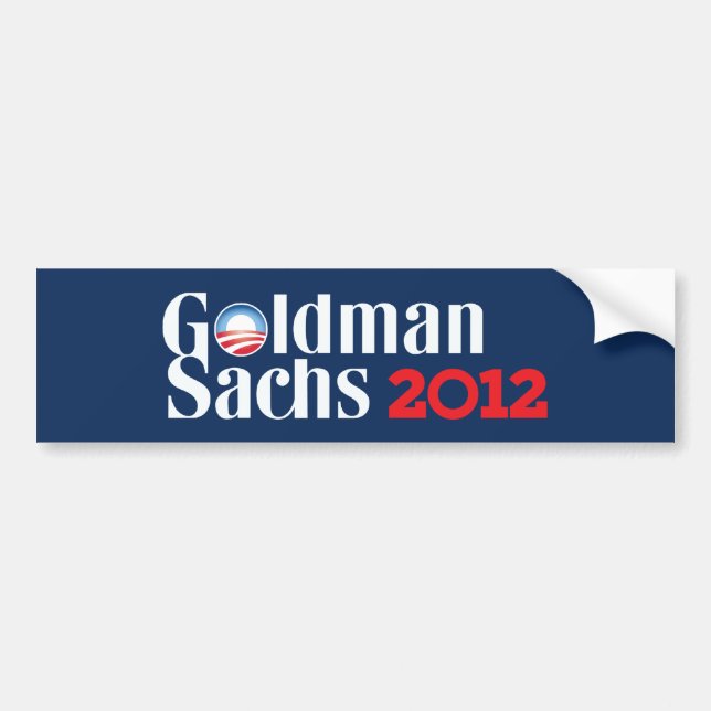Adesivo Para Carro Goldman Sachs Bumpersticker 2012 (Frente)