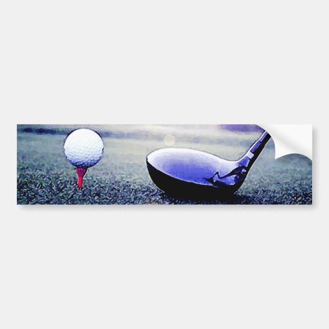 Adesivo Para Carro Golf Ball & Bat (Frente)