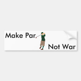 Adesivo Para Carro Golf Bumpersticker - Faça Par. Não Guerra