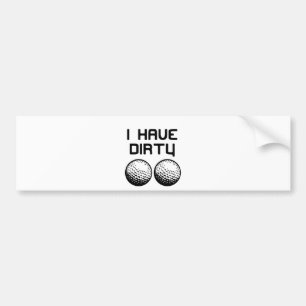 Adesivo Para Carro Golfe - eu tenho bolas sujas