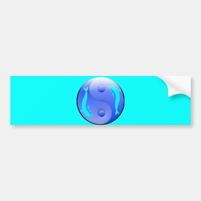 Adesivo Para Carro Golfinho de Ying-Yang (Frente)