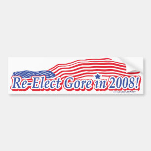 Adesivo Para Carro Gore para o Presidente 2008 Bumper Sticker