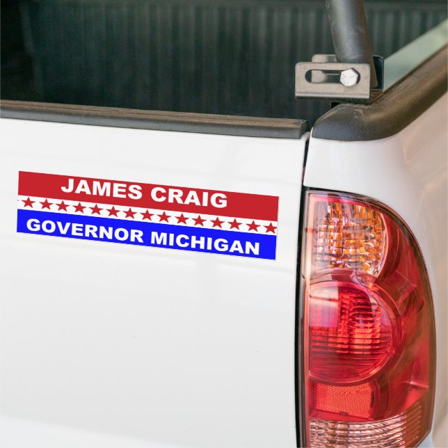 Adesivo Para Carro Governador James Craig Michigan (No caminhão)