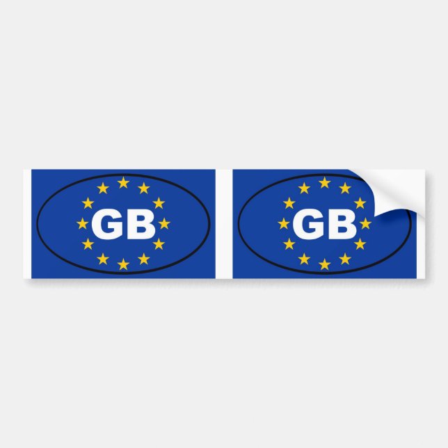 Adesivo Para Carro Grã-Bretanha excelente - GB - União Europeia, glob (Frente)