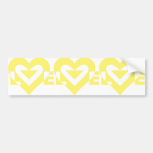 Adesivo Para Carro Gráfico de Amor legal, Amarelo