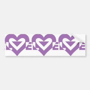 Adesivo Para Carro Gráfico de Amor legal, Roxo