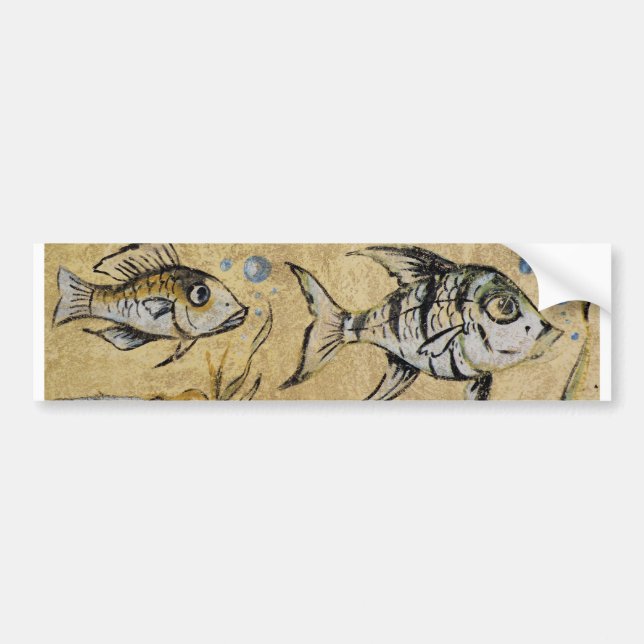 Adesivo Para Carro Grafite de peixe (Frente)