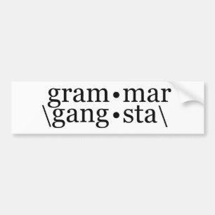 Adesivo Para Carro Grammar Gangsta