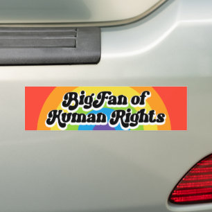 Adesivo Para Carro Grande Fã da Igualdade de Direitos Humanos LGBTQ+